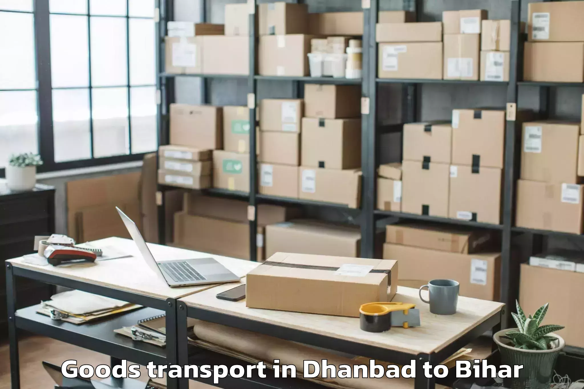 Book Dhanbad to Neem Chak Bathani Goods Transport